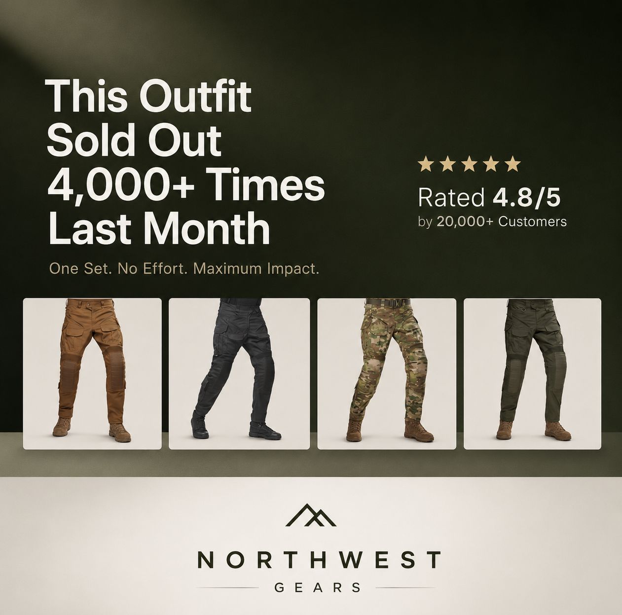Northwest Gears™ All-in-One Water-Resistant Tactical Pants